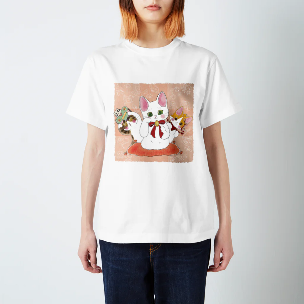 Noruneko-Yaの招き猫Tシャツ スタンダードTシャツ