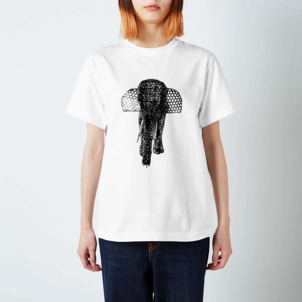西荻案内所のSUZURI店の佐渡の竹象 Regular Fit T-Shirt
