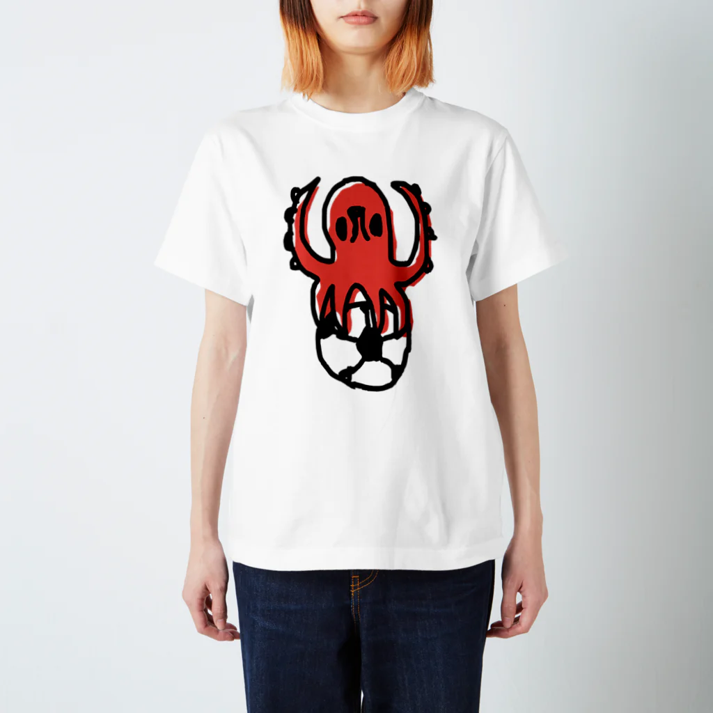 fancygraphicのタコサッカー06 スタンダードTシャツ