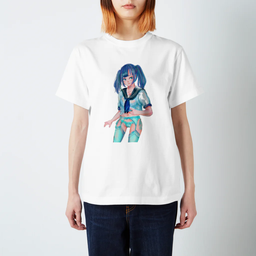 sakanatori0704のガーターベルトセーラー少女 スタンダードTシャツ