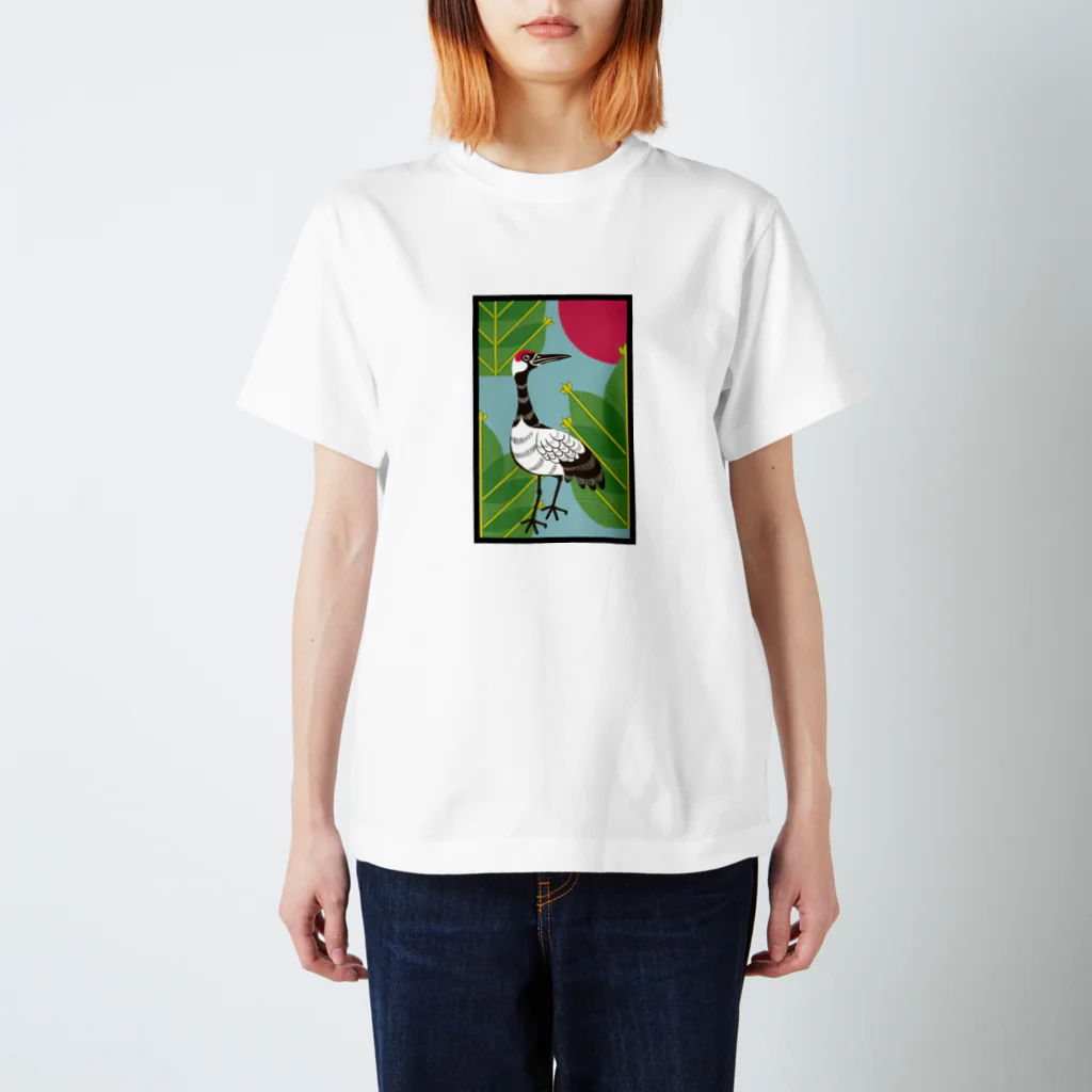 SACHI GRAPHIC ARTSの花札　松に鶴 Regular Fit T-Shirt