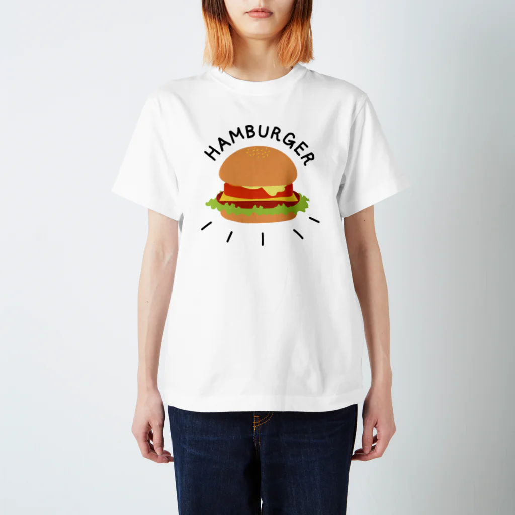 ぷるんぷるんストアのハンバーガーと言いつつチーズバーガー スタンダードTシャツ