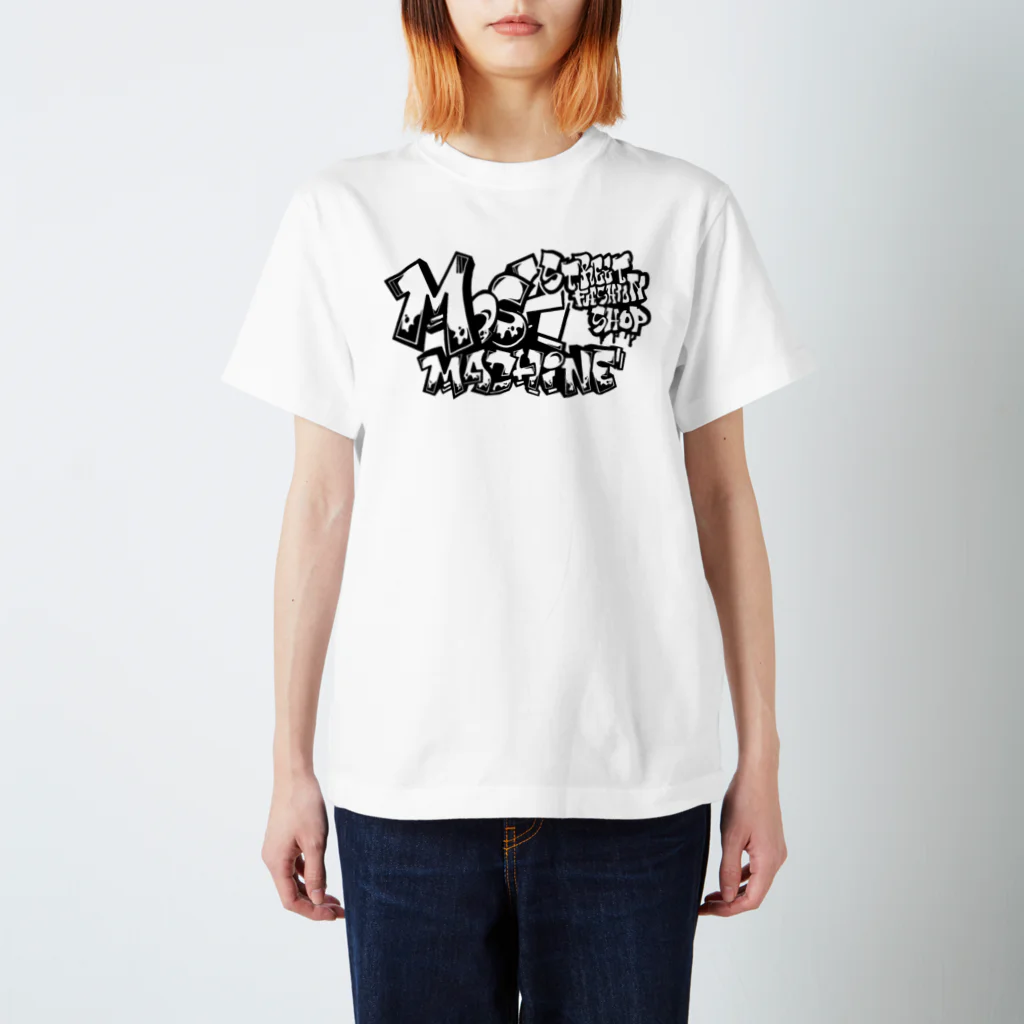 SHONANDAIPUNXのMOSHMACHINE ショップTee(ブラックプリント) Regular Fit T-Shirt