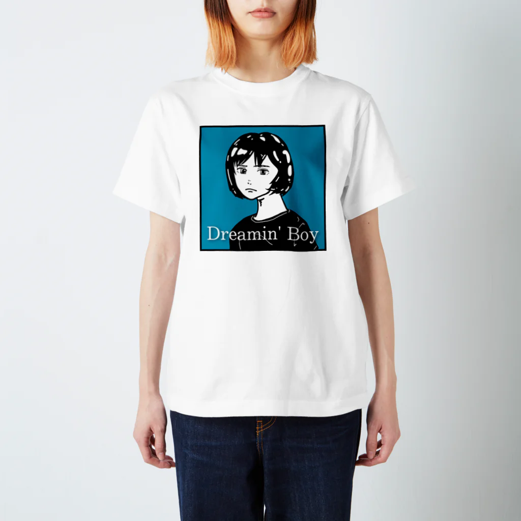 Dreamin' Boy のショートカットの女の子 ロゴ入り スタンダードTシャツ