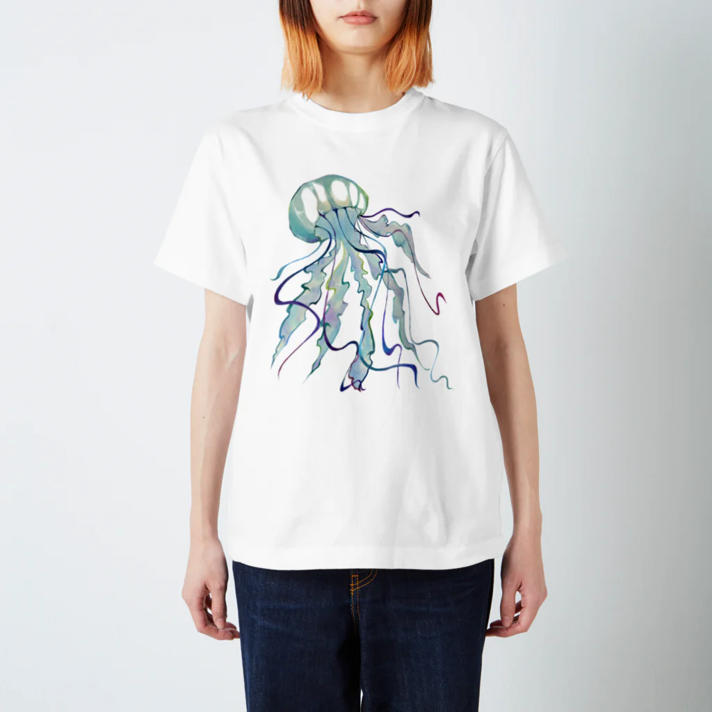 凩 灯の水彩海月 Regular Fit T-Shirt