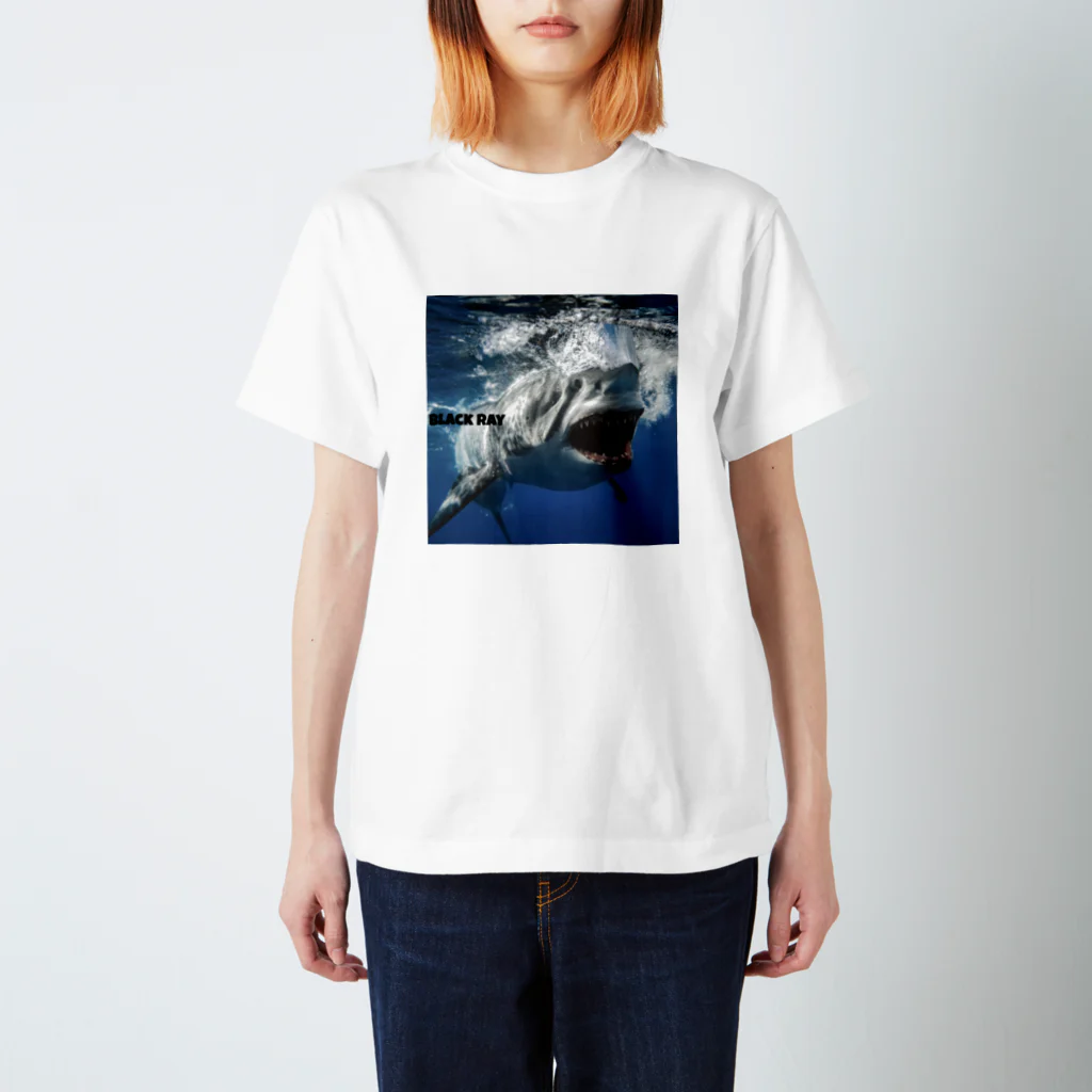 black rayのGreat White Shark T shirt スタンダードTシャツ