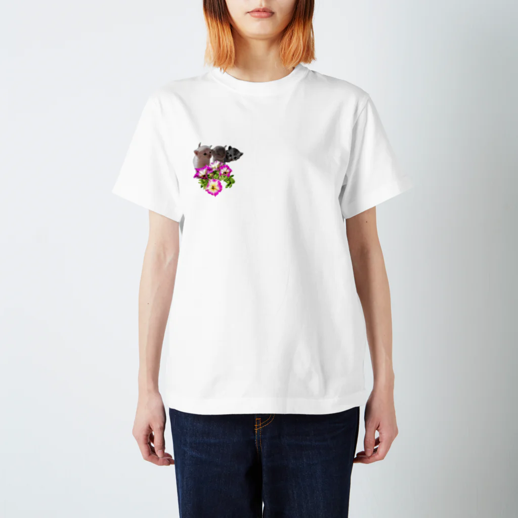 mmcのお花なとねこ スタンダードTシャツ