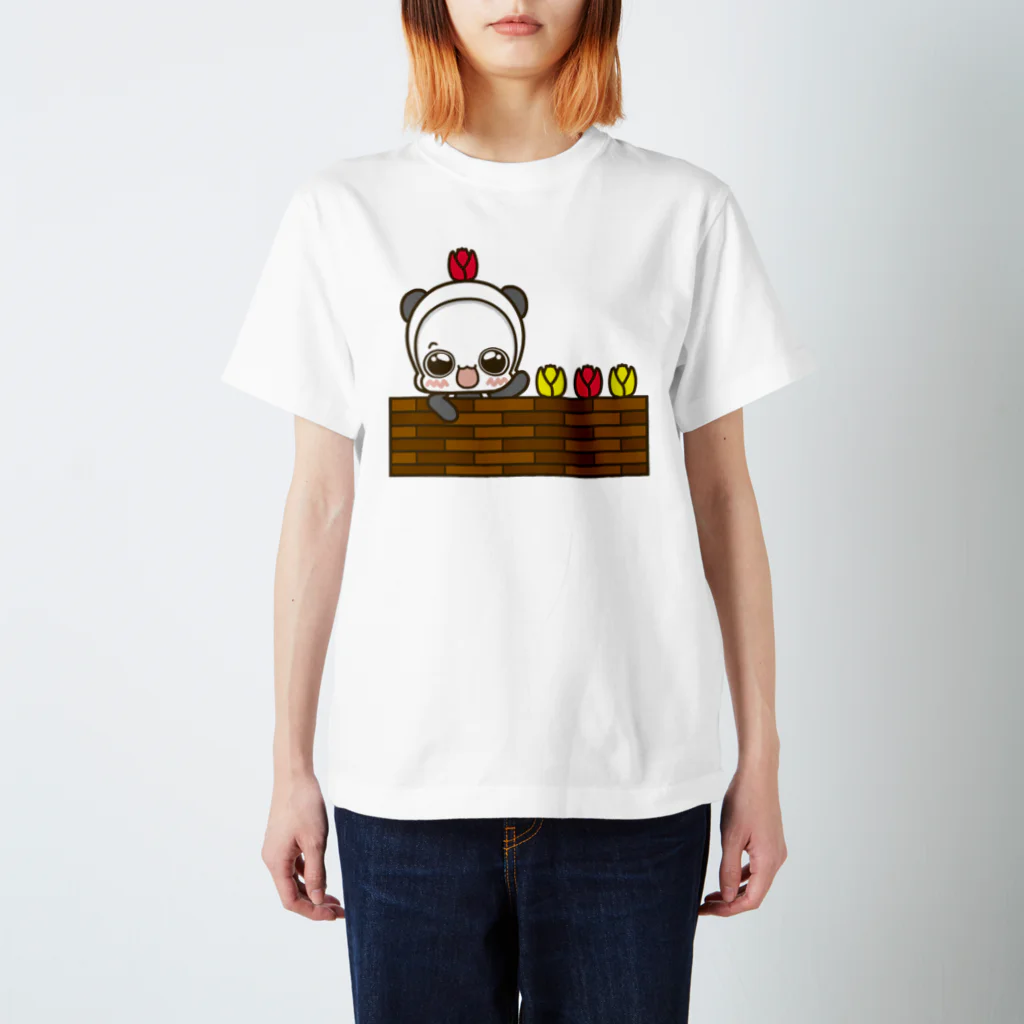 白くまパンダ ORIGINAL SHOPの白くまパンダ　Hello(文字無し) スタンダードTシャツ