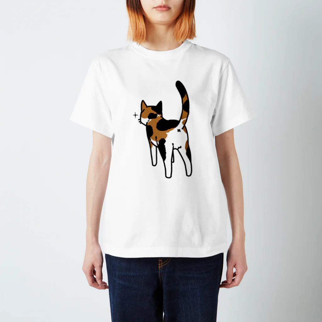 Riotoのねこけつ（三毛猫） Regular Fit T-Shirt