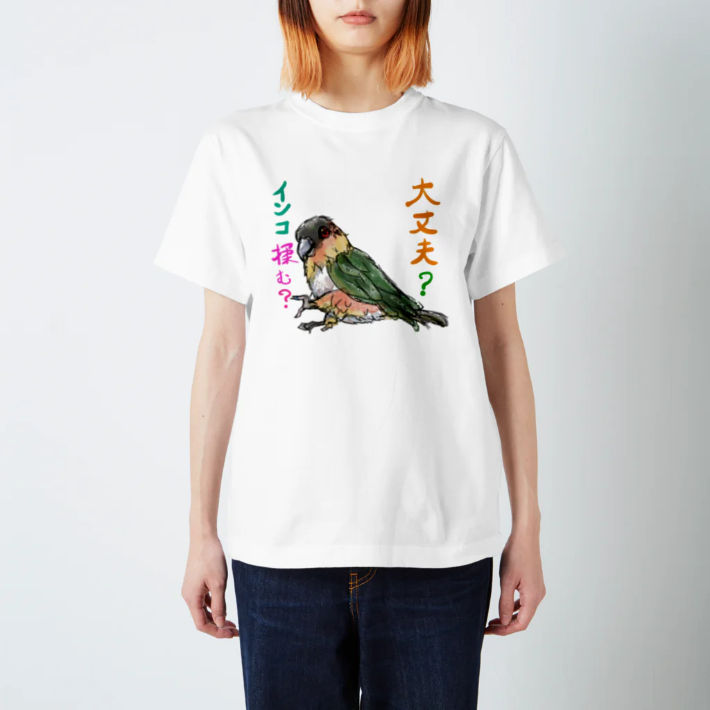 ききのここの大丈夫？インコ揉む？ スタンダードTシャツ