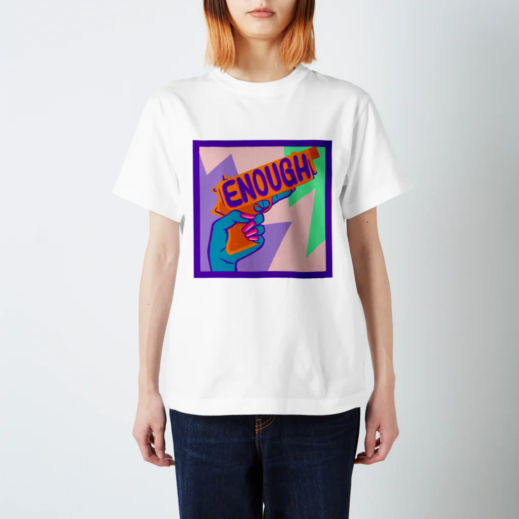 Mieko_KawasakiのENOUGH IS ENOUGH!!! ANTI GUN VIOLENCE スタンダードTシャツ