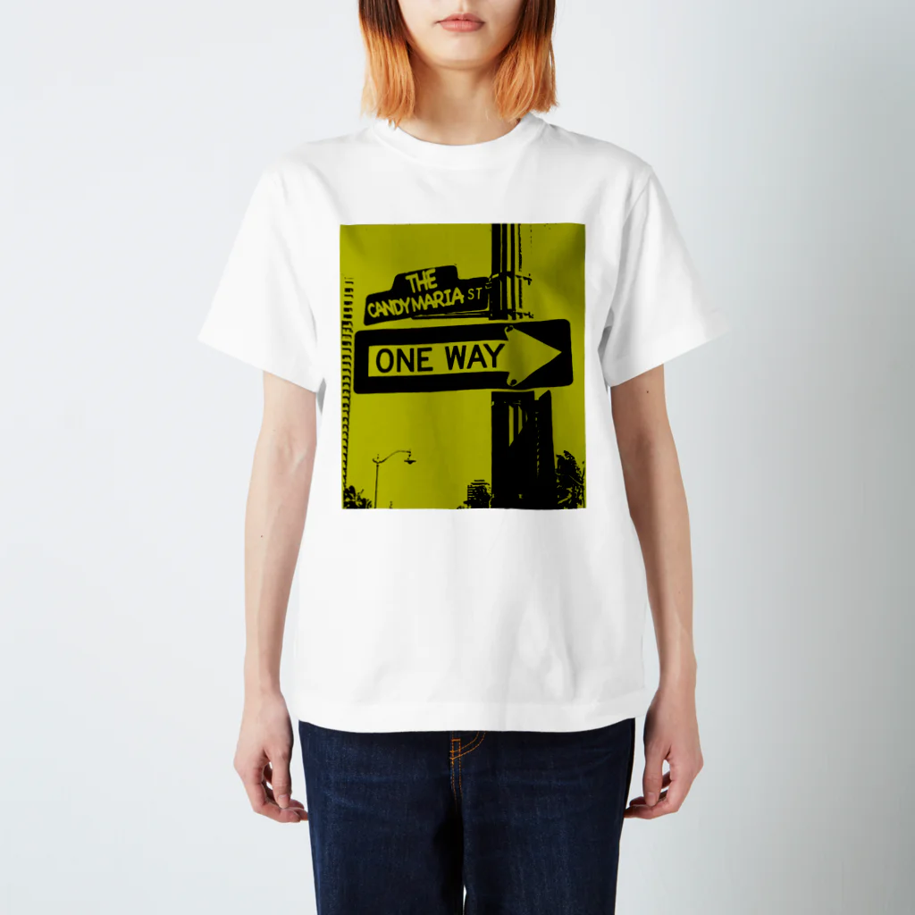 THE CANDY MARIAのOne  Way yellow スタンダードTシャツ