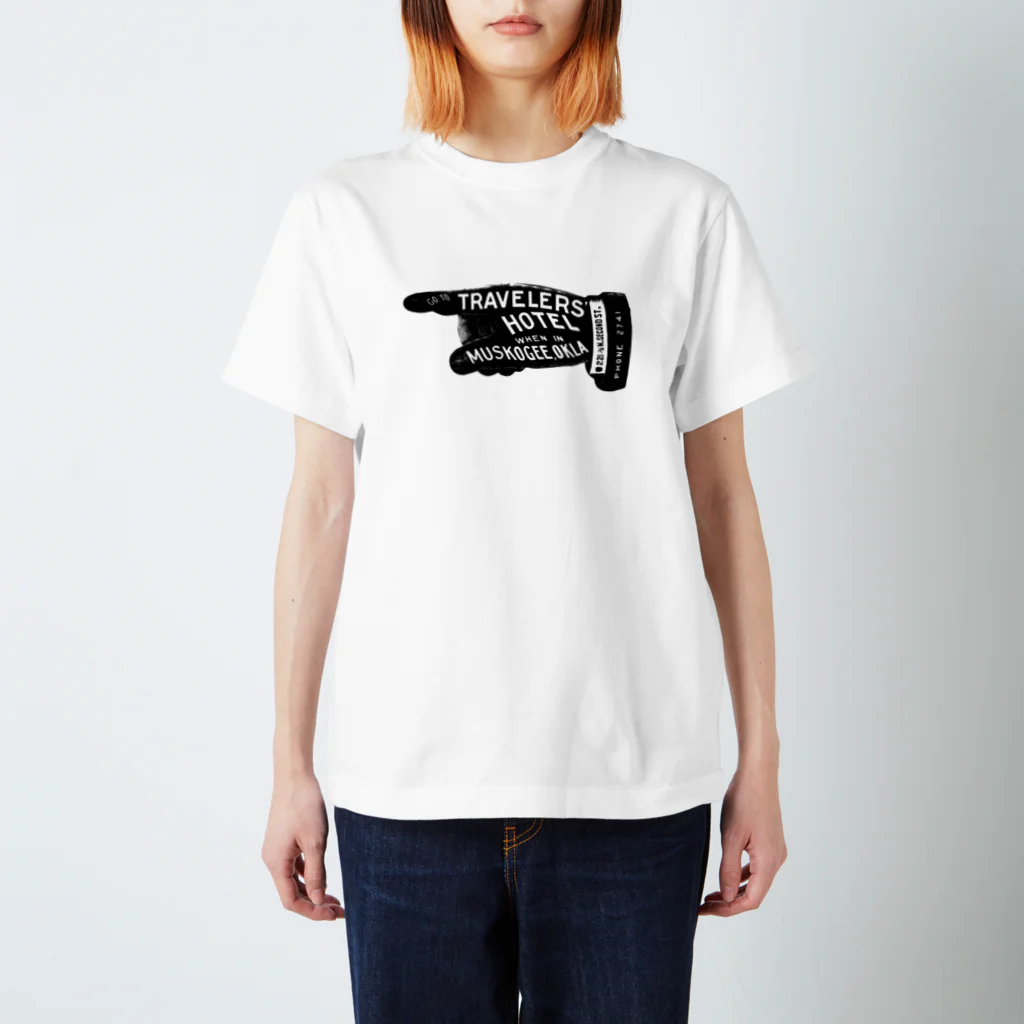 Bunny Robber GRPCのGO TO TRAVELERS HOTEL_BLK スタンダードTシャツ