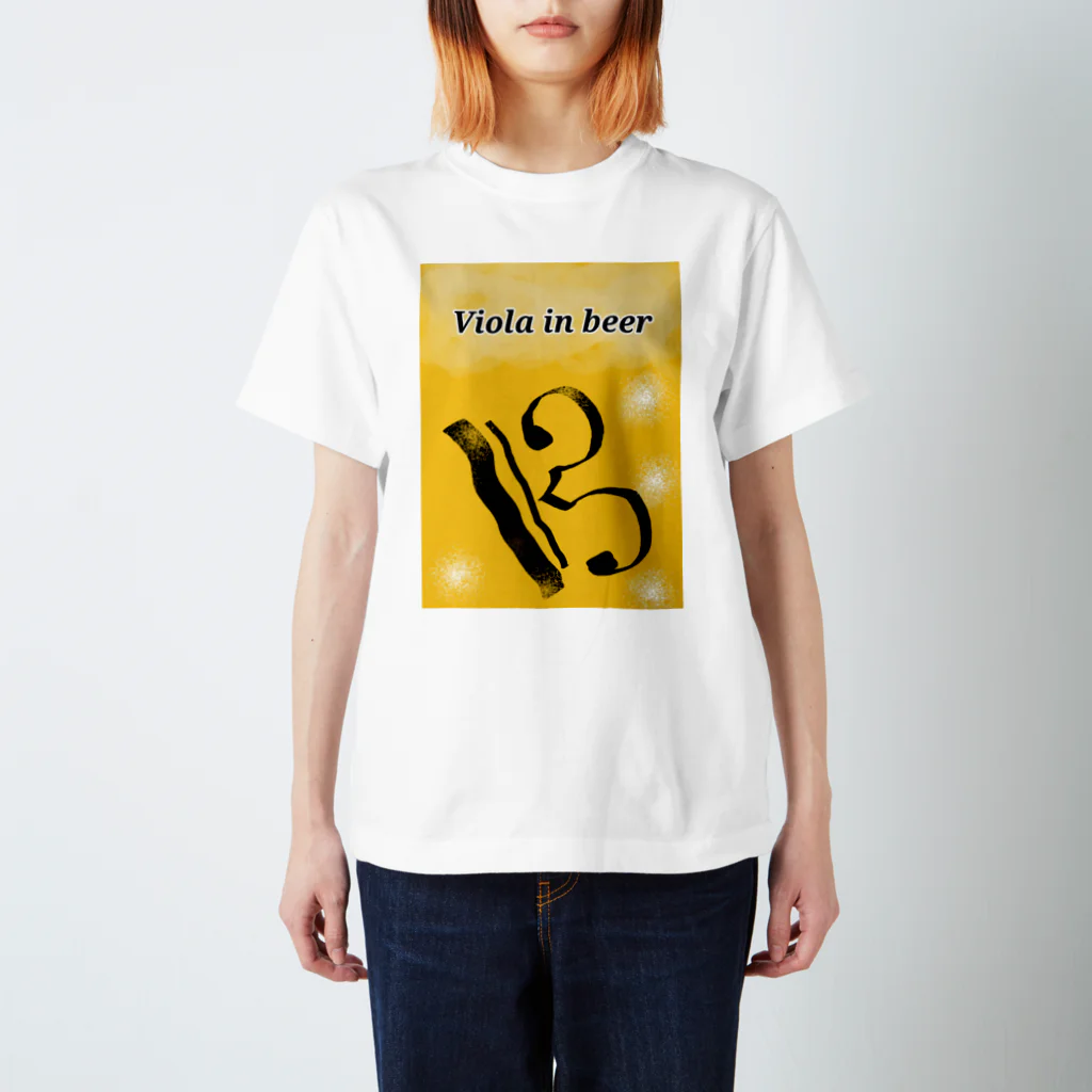 がしゃがしゃの髑髏のViola in beer スタンダードTシャツ