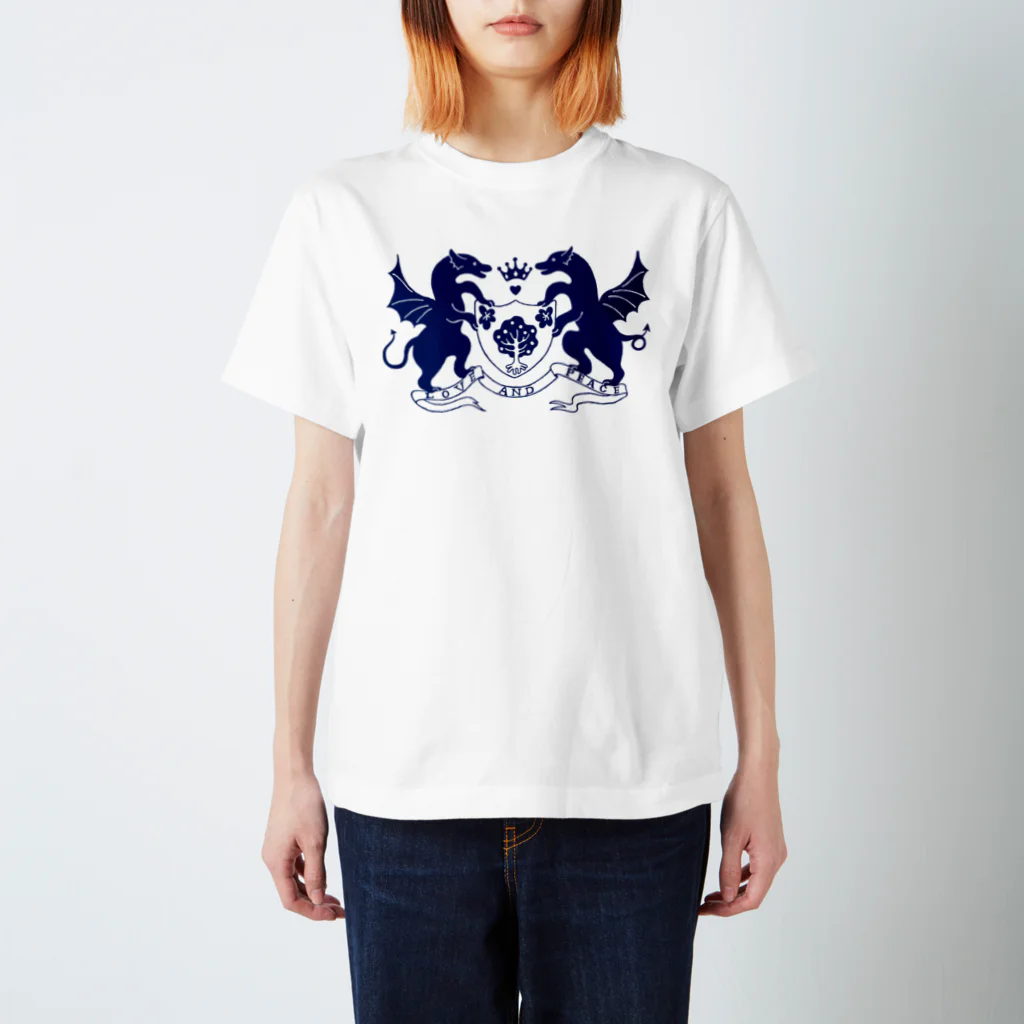 MNLOPのdragon emblem navy Regular Fit T-Shirt