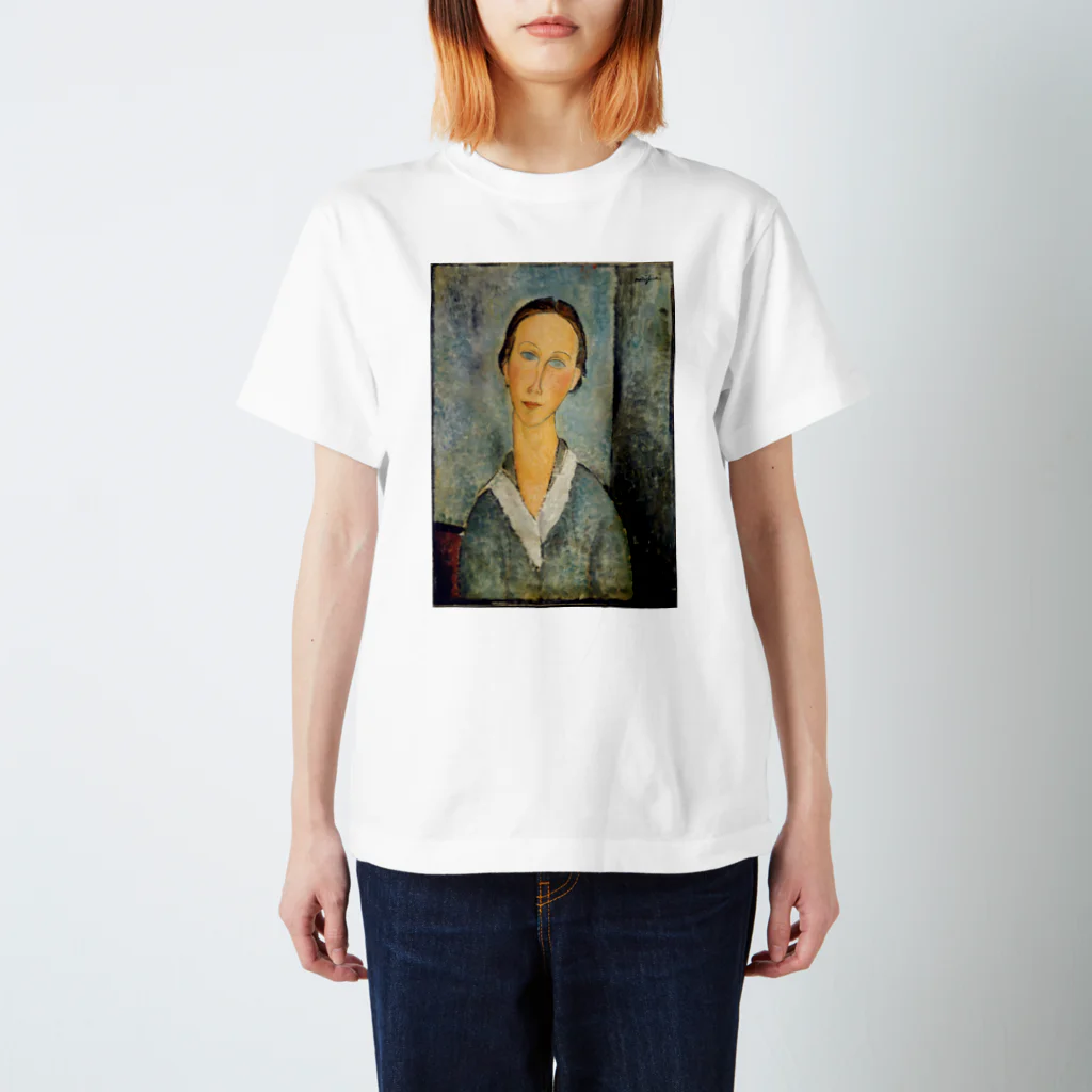 museumshop3の【世界の名画】アメデオ・モディリアーニ『Girl in a Sailor's Blouse』 Regular Fit T-Shirt