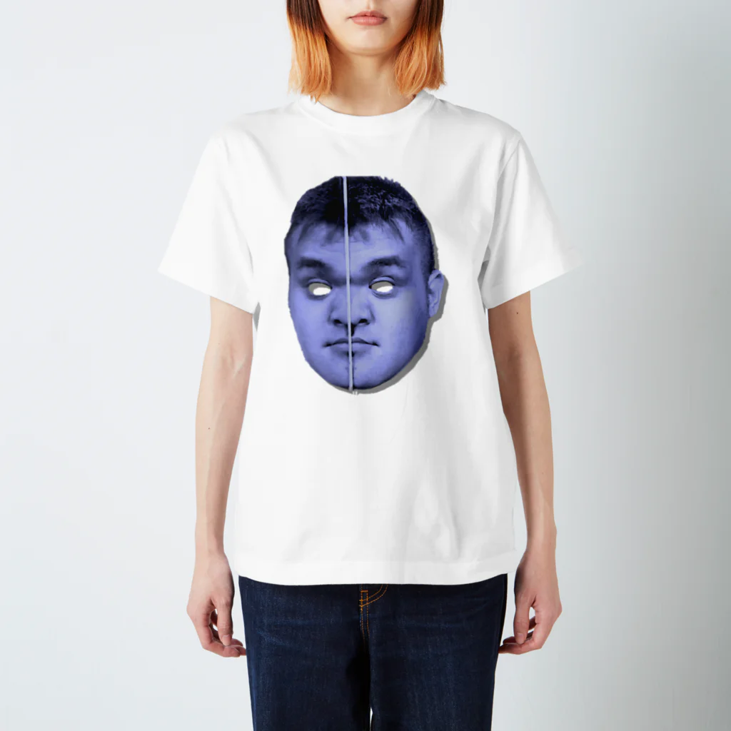 【KOHEI】のちゃうみきゃんべる　ブルー Regular Fit T-Shirt
