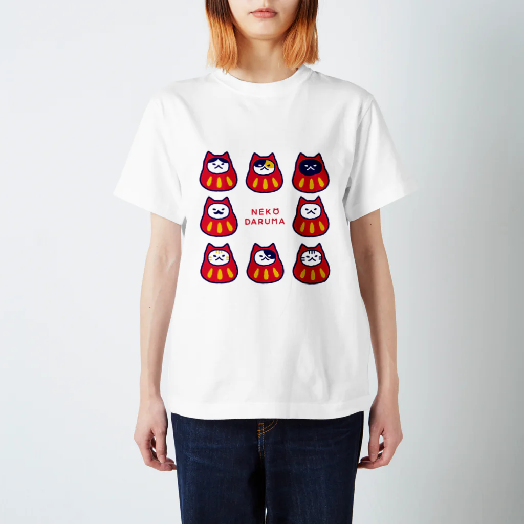 きんのにぼしデザインのねこだるま~NEKODARUMA~ Regular Fit T-Shirt