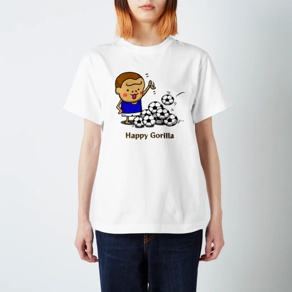 HappyGorillaのハッピーゴリラ　サッカー5 スタンダードTシャツ