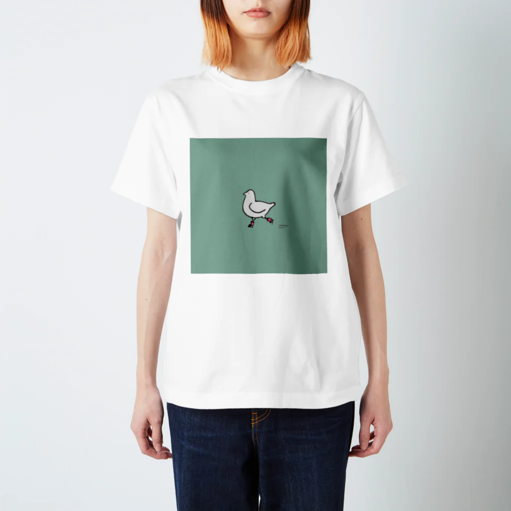 まだら堂のスケートする鳩 スタンダードTシャツ