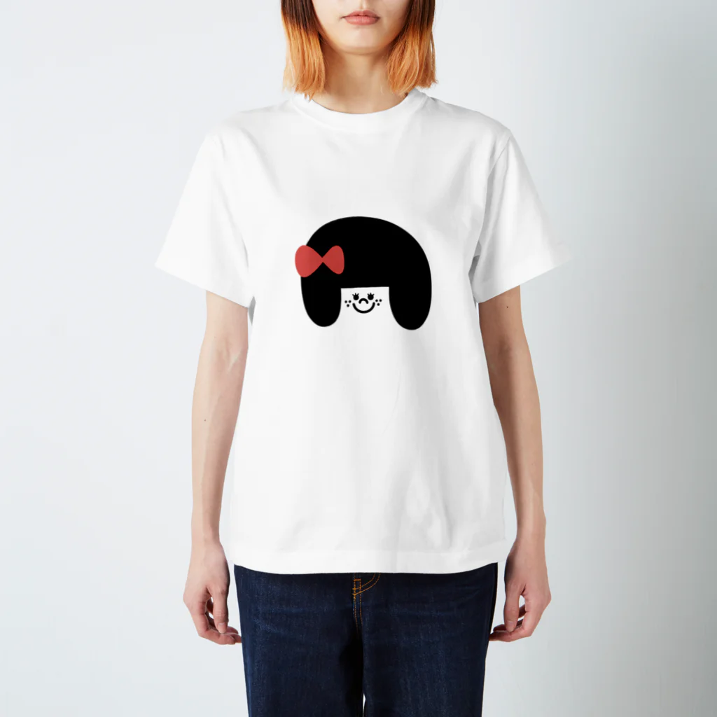 あかりのおみせのりぼんの女の子 スタンダードTシャツ