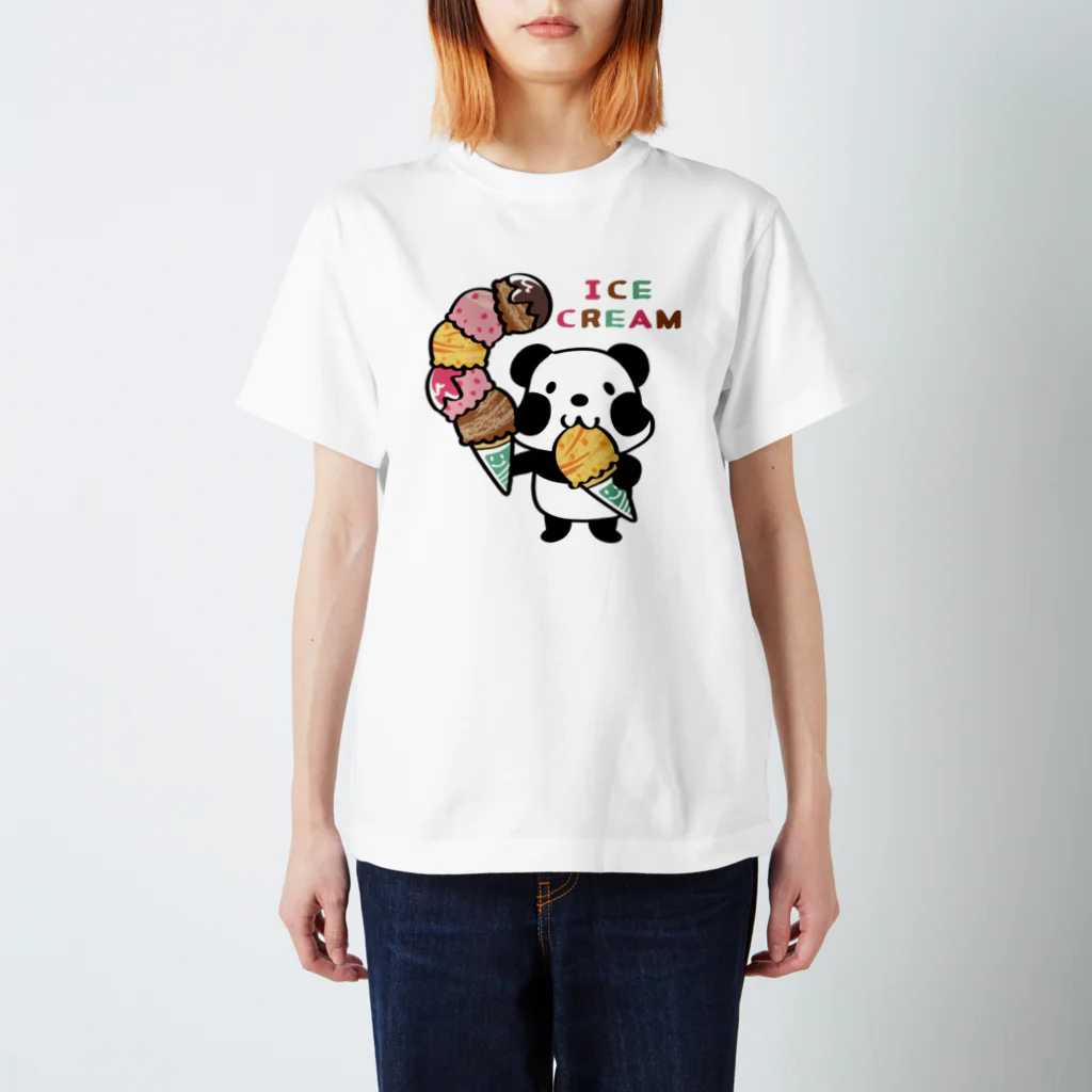 イラスト MONYAAT のCT54ズレぱんだちゃん　アイスを食べよう_bs Regular Fit T-Shirt