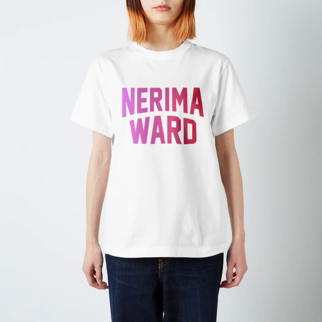 JIMOTO Wear Local Japanの練馬区 NERIMA WARD ロゴピンク　 スタンダードTシャツ