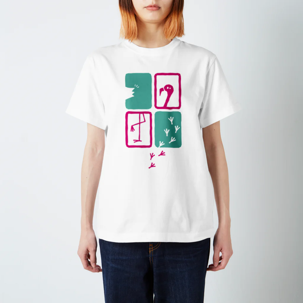 Arch roadのフラミンゴ スタンダードTシャツ