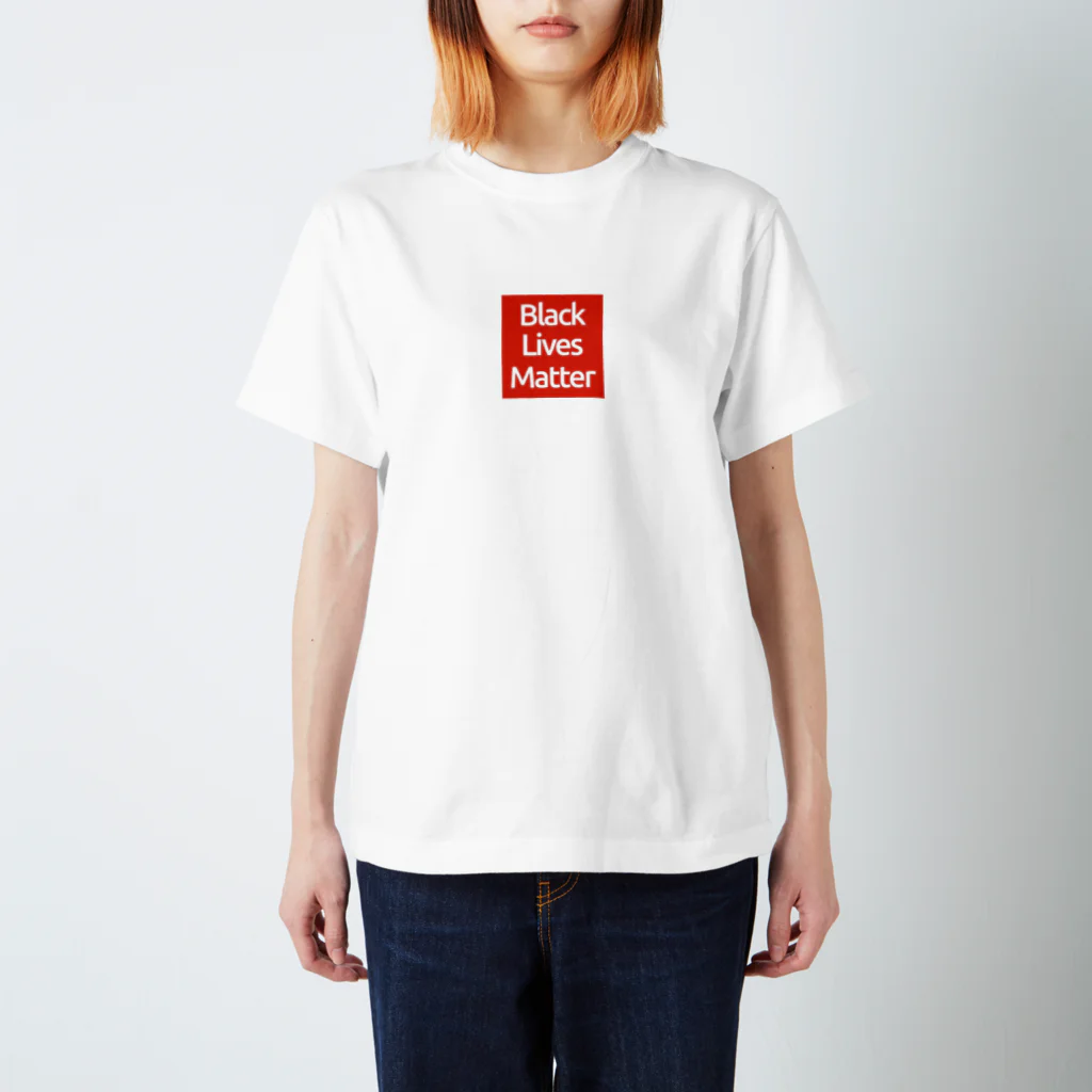 n3hide1982の〓栄町呉服店〓 Black Lives Matter Tシャツ《レッド》 スタンダードTシャツ