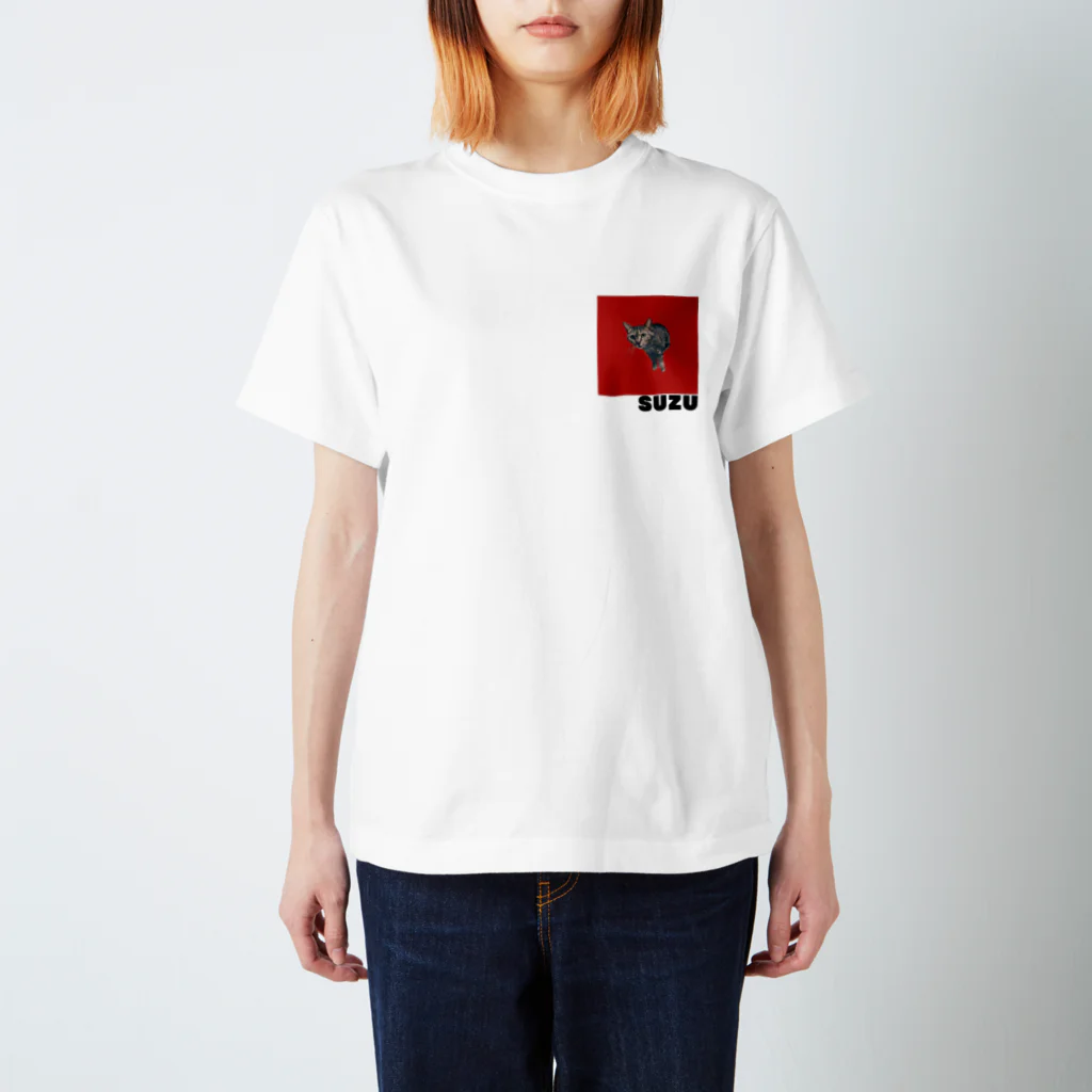 115179_misaoのねこTシャツ(すず) Regular Fit T-Shirt
