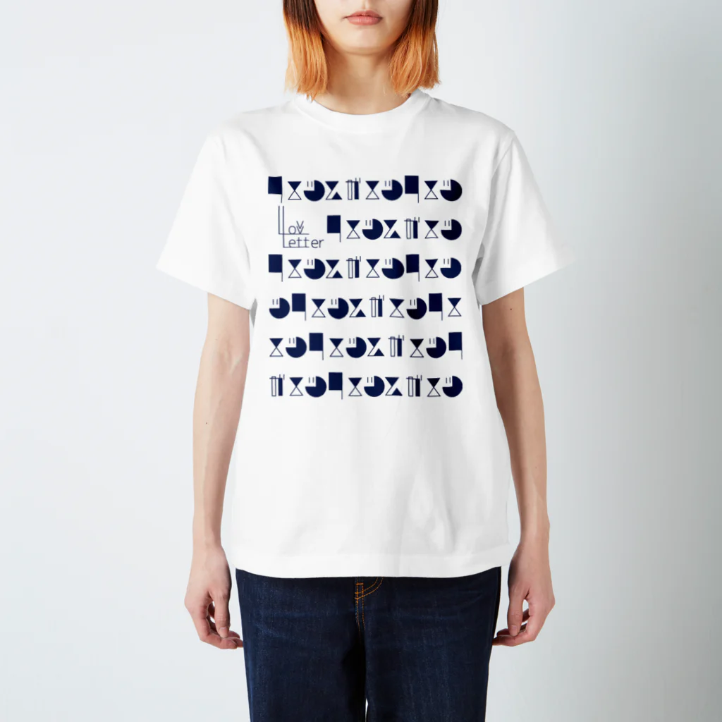 タメツスガメツの-LoveLetter-    B-Navy スタンダードTシャツ