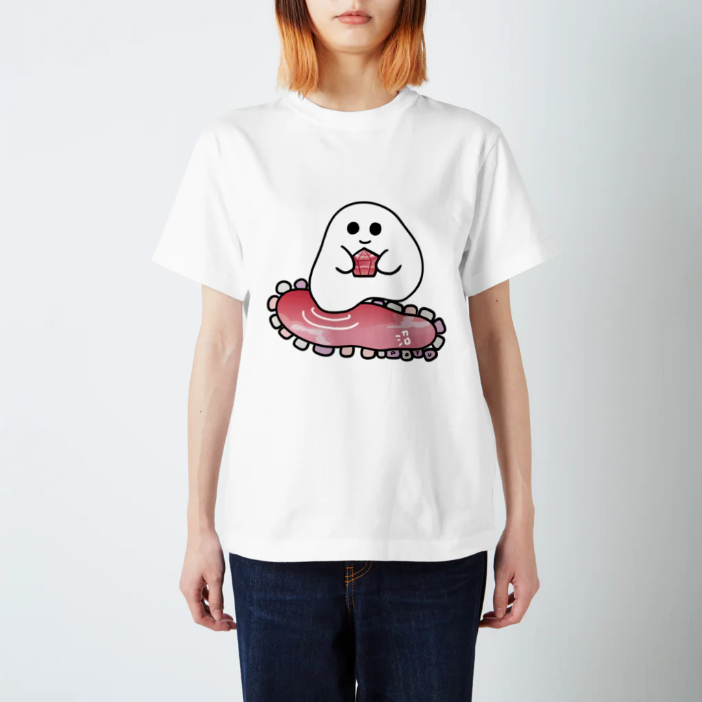 POYUPOYUの石ころポユ君ーインカローズ スタンダードTシャツ