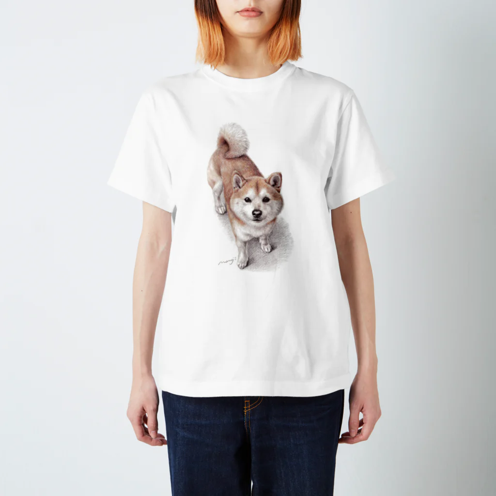 Momojiの犬画の柴犬6 スタンダードTシャツ