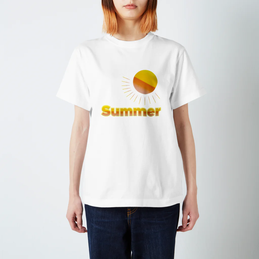 ShibaTshirtの太陽は夏 티셔츠