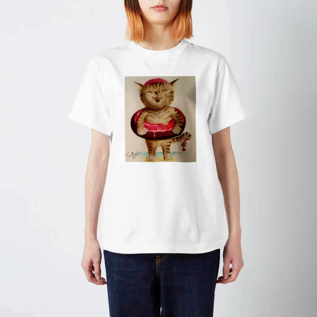 Sachiiiの【Foodie cat】　Doughnut Regular Fit T-Shirt