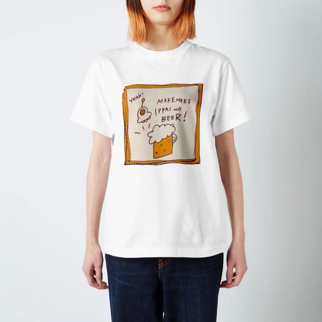 のののの店のまけまけいっぱいのビール Regular Fit T-Shirt