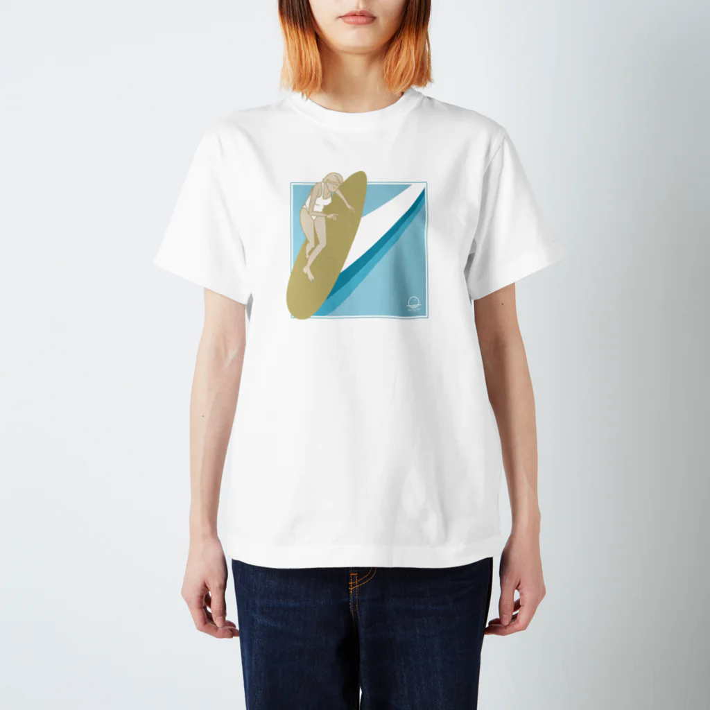 Blue Ocean Artのロングボード スタンダードTシャツ