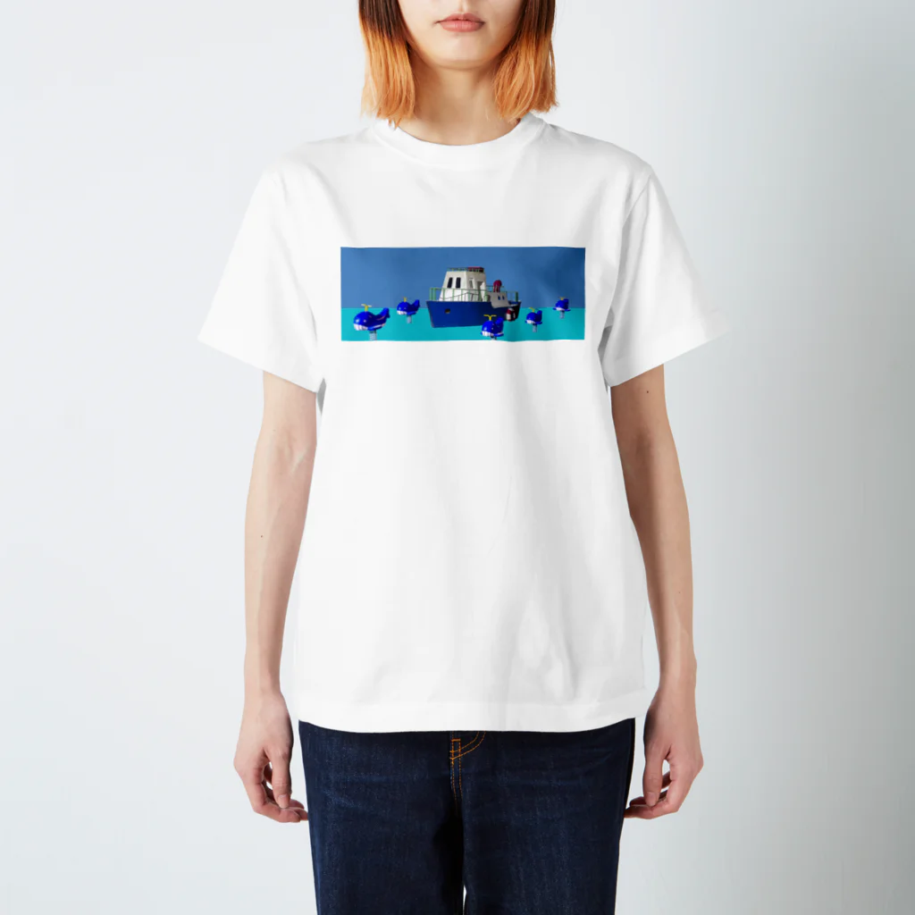 小野寺宏友のクジラとボート スタンダードTシャツ