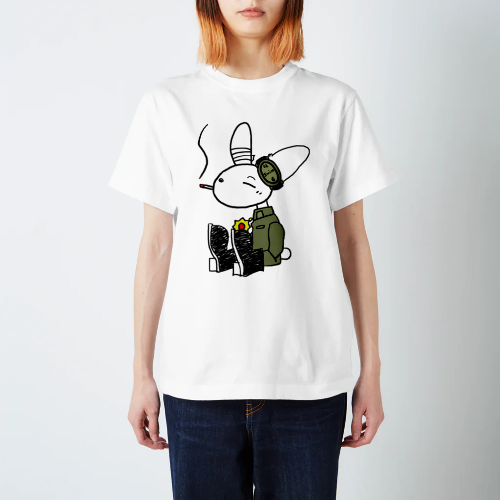 Rabit-shopの[Rabit]ビッグプリントT[男女兼用] Regular Fit T-Shirt