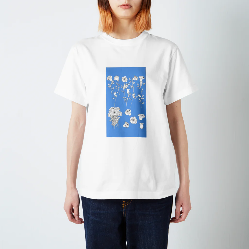 めぇ〜めぇ〜のお店のバラの花 スタンダードTシャツ