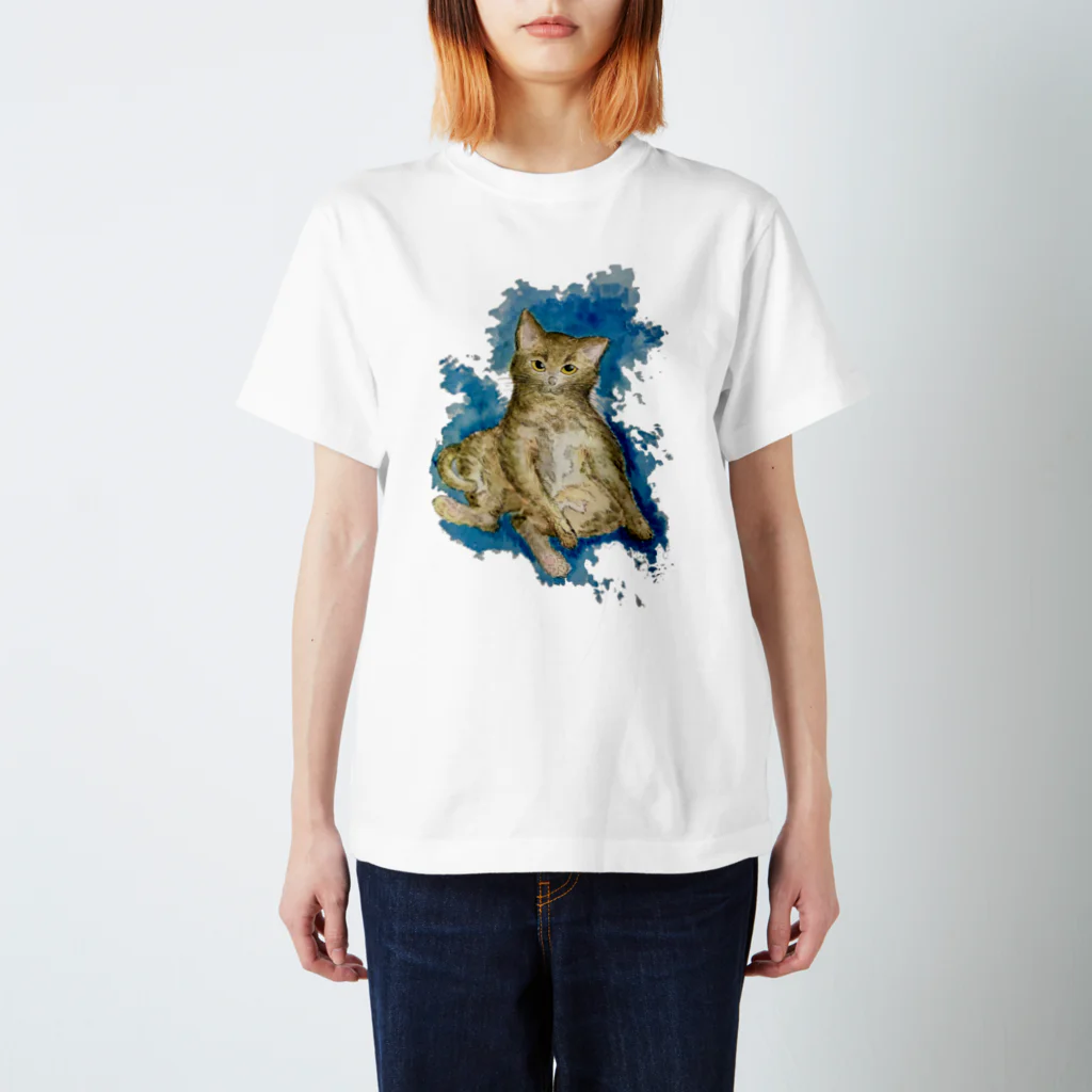 MARU-SHIP STUDIOのサビ猫〜「猫は猫」より〜 スタンダードTシャツ