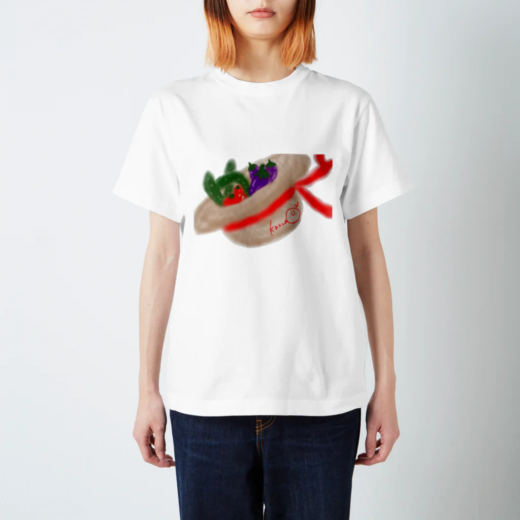 如月神流はパンダトトロ(仮)の夏野菜 スタンダードTシャツ