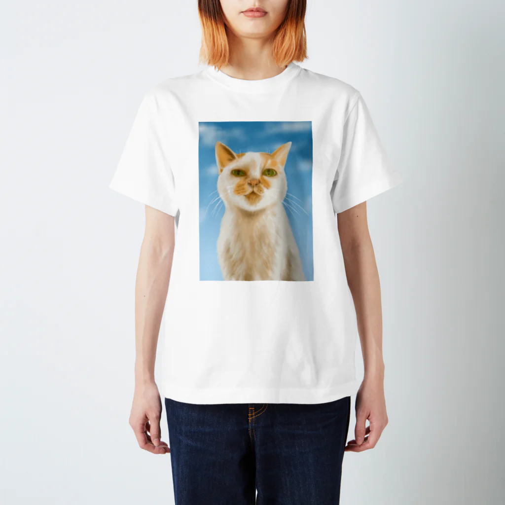 千葉太郎の三毛猫☆長老 スタンダードTシャツ