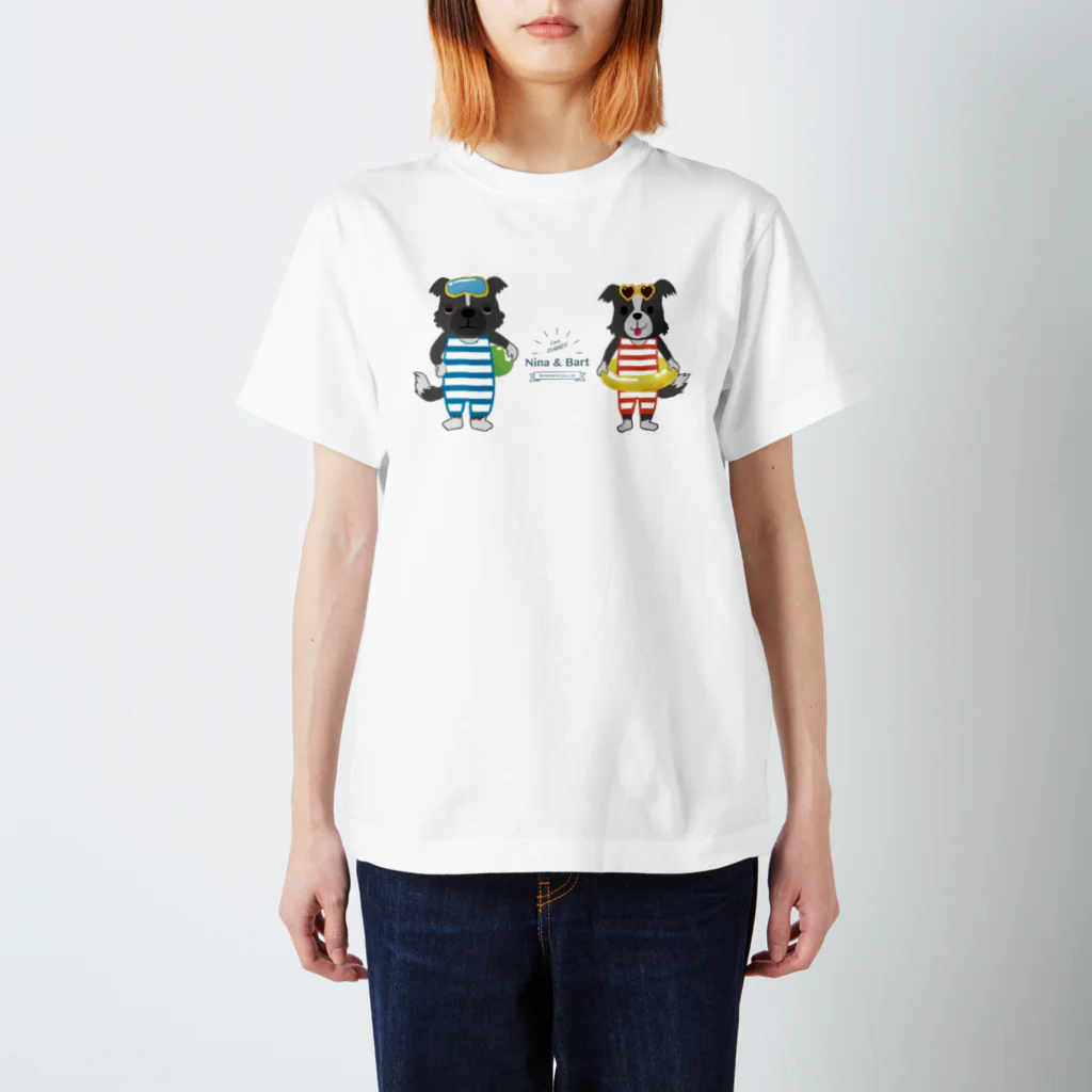 nowhitonの【nina&bart】ニナとバート (Love SUMMER) Regular Fit T-Shirt