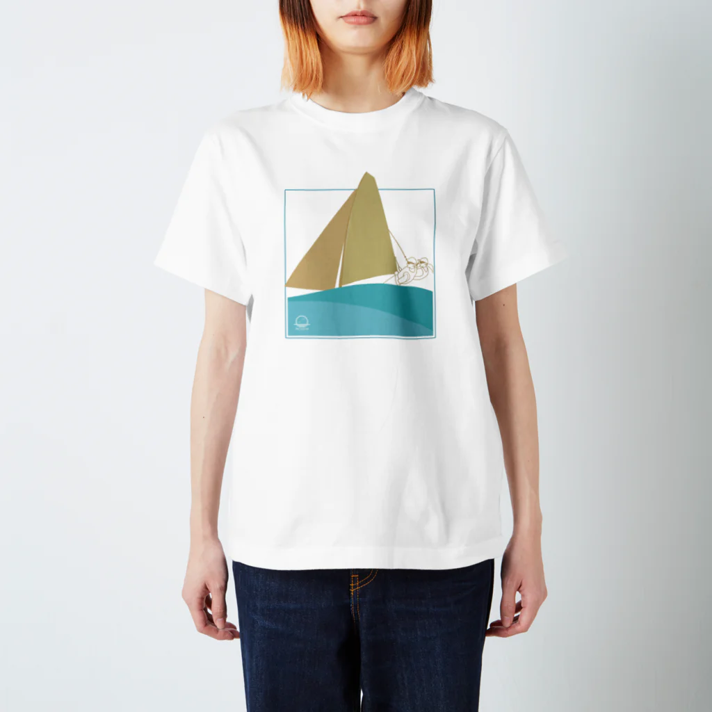 Blue Ocean Artのセーリングヨット スタンダードTシャツ