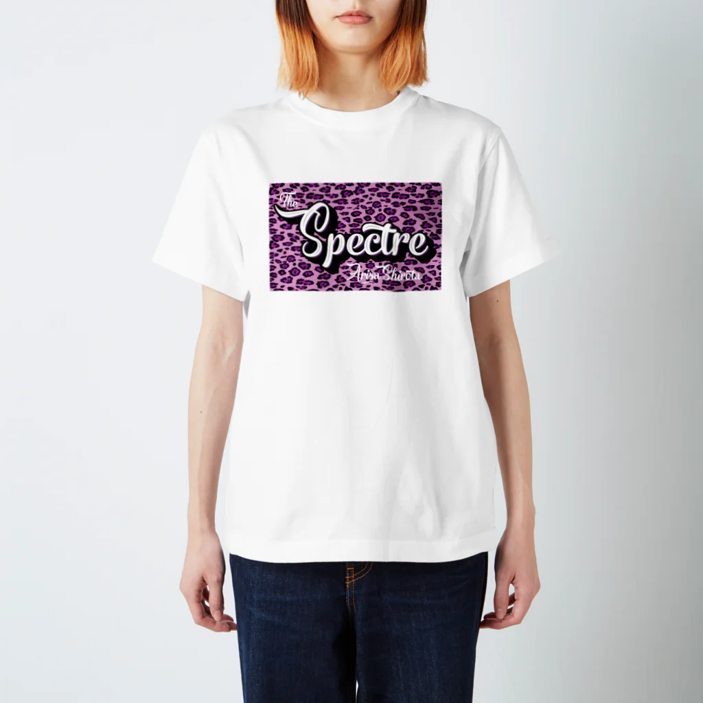 くまお画伯オンラインショップくまお堂の【白田亜利紗コラボ】Spectre Leopard Light Purple スタンダードTシャツ