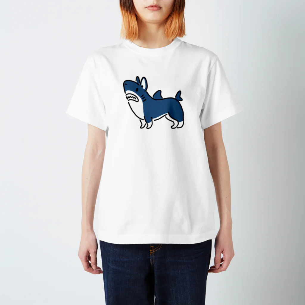 サメ わりとおもいのコーギーシャーク スタンダードTシャツ