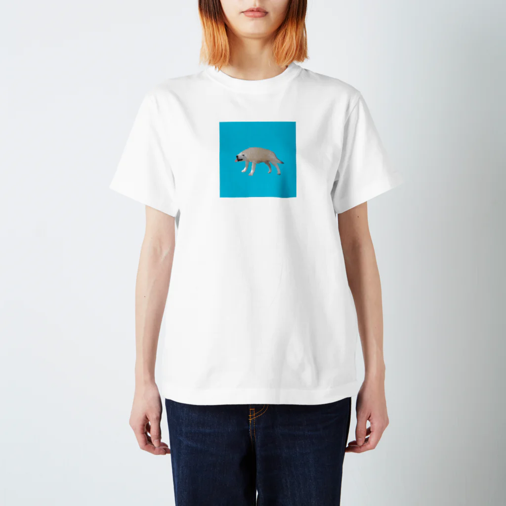 スラコラのシベリアンハスシー🐶🍣ブルー スタンダードTシャツ