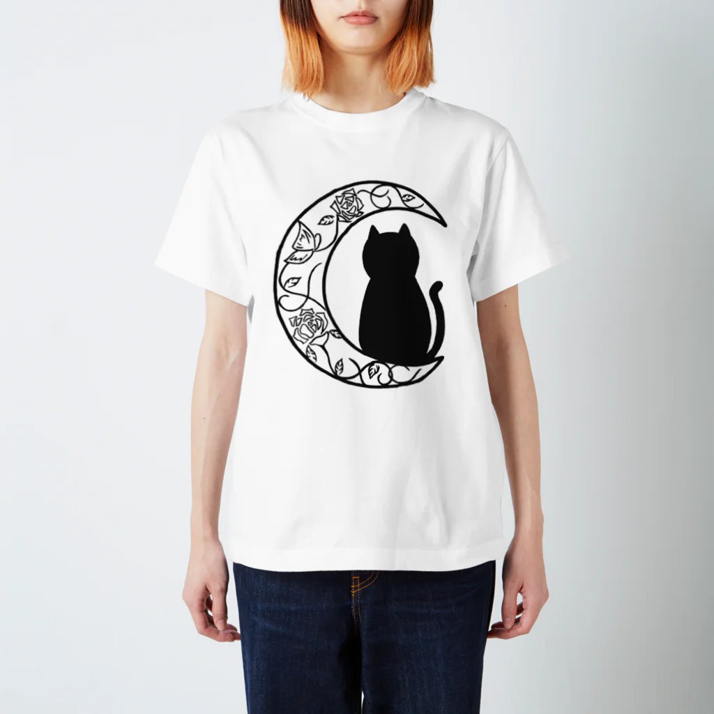 ムエックネの月と猫 スタンダードTシャツ