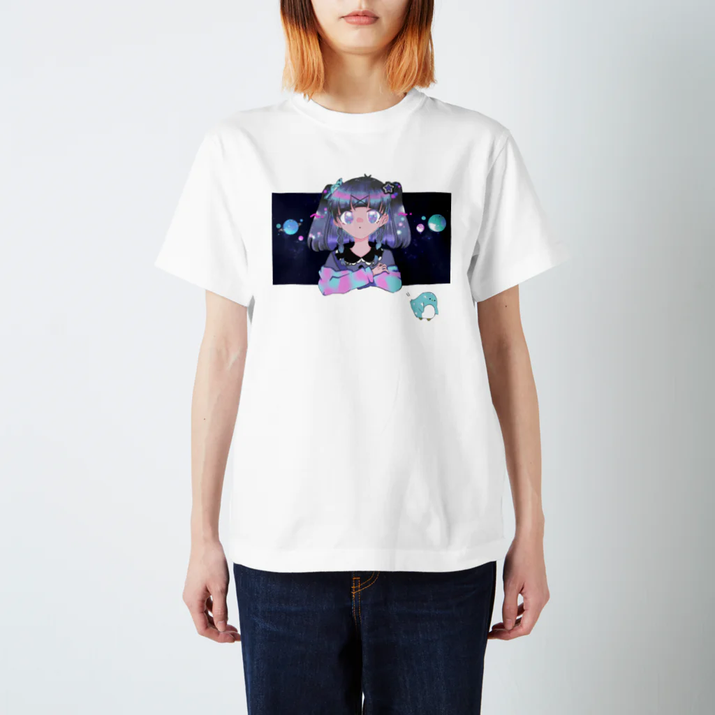 ペンギンの人のゆめかわペンギン女子 スタンダードTシャツ